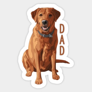 Lab Dad Red Labrador Retriever Dog Lover Sticker